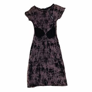 🪩Vintage bodycon tie-dye dress with midriff cutouts. Very unique piece from UK